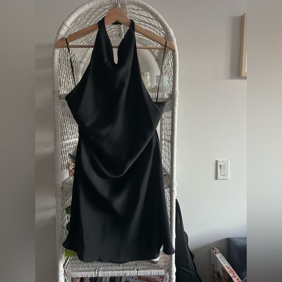 Aritzia Audience Satin Mini Halter Dress Size8 - Picture 2 of 6